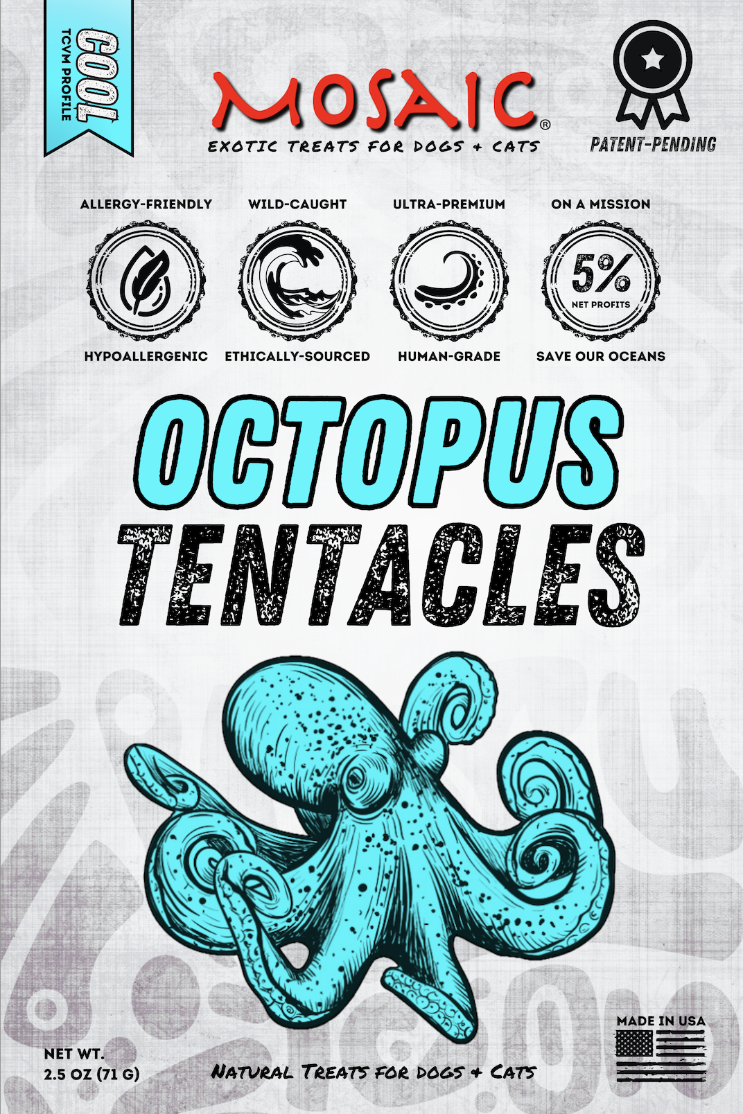 Freeze-Dried Wild-Caught Octopus Tentacles for Dogs & Cats